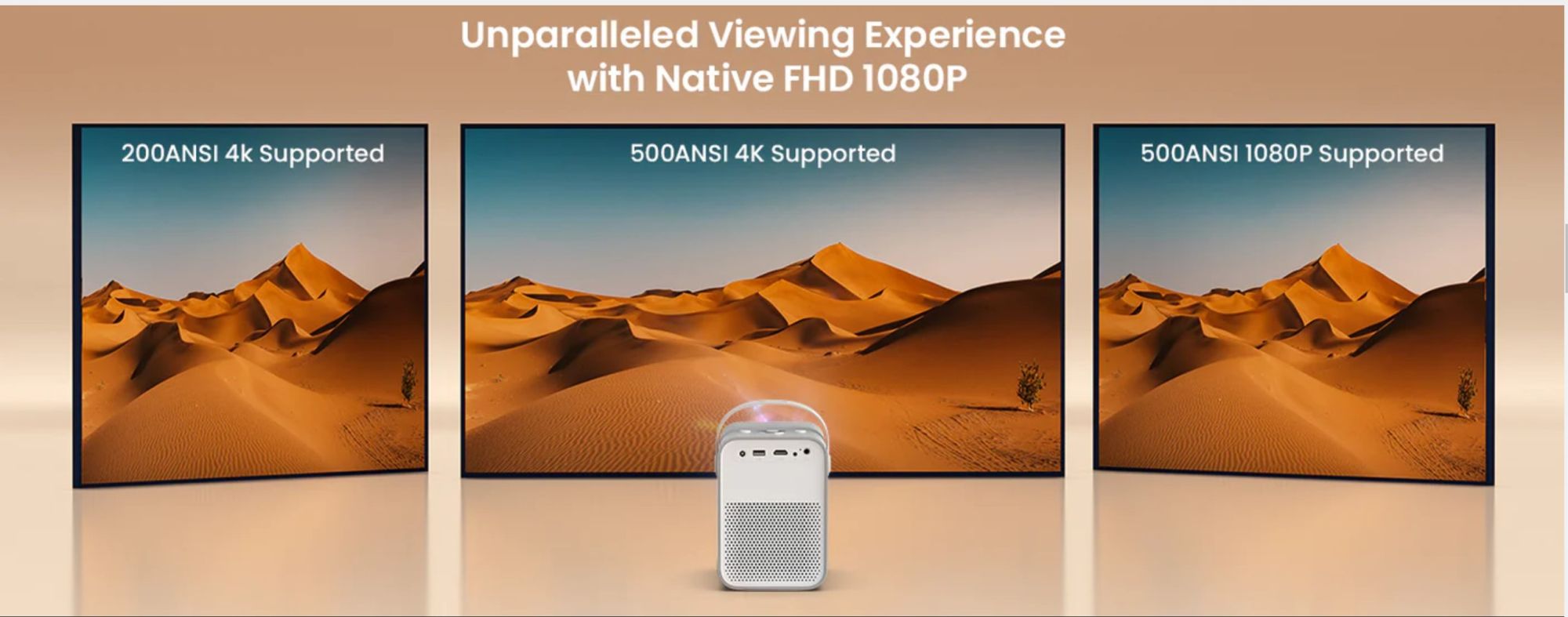 MÁY CHIẾU THÔNG MINH TÍCH HỢP KARAOKE F4A - 600 ANSI 4K FULL HD